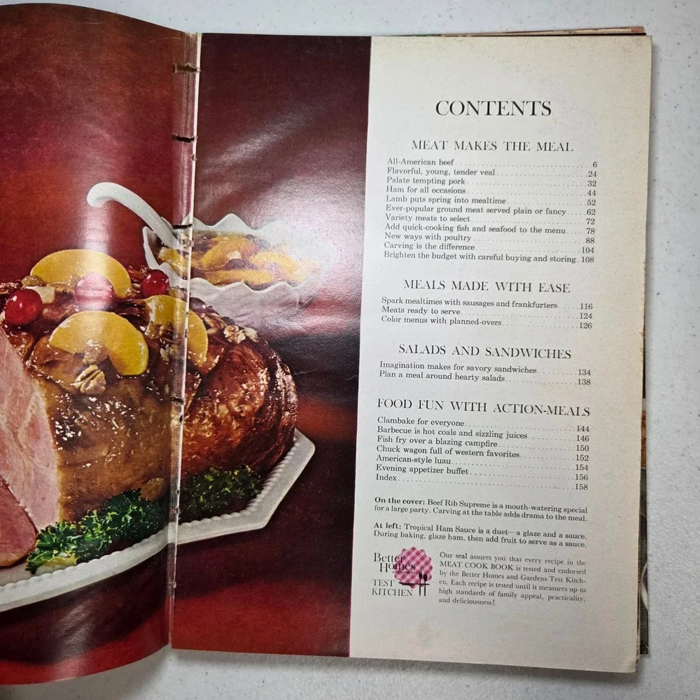 Better Homes and Gardens Meat Cook Book Hardcover Vintage 1959 1st Edition